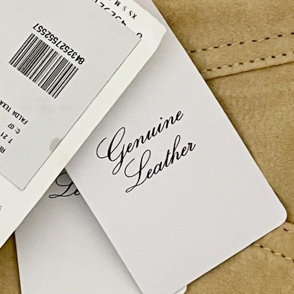 MNG MANGO Beige Tan Full Front Zip Leather Suede Skirt NEW WITH TAGS - Picture 5 of 8